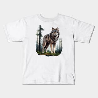 Grey Wolf Kids T-Shirt